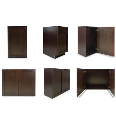 Espresso Shaker Kitchen Wall Cabinet