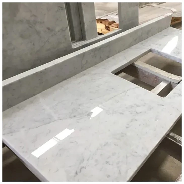 bianco carrara marble kitchen countertops