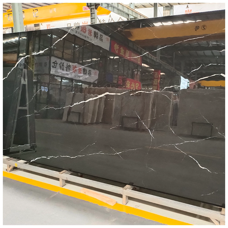 Nero Marquina Marble Effect Porcelain Slab