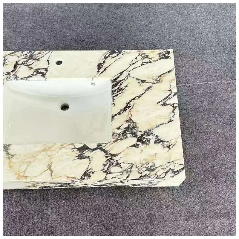 Calacatta Violetta Marble Rectangle Sink Vanity Tops Calacatta Violetta Marble Rectangle Sink Vanity Tops